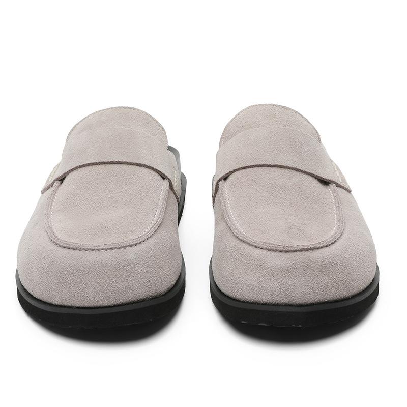 Men's baotou semi-cool slippers 2025 summer new casual versatile men's slippers 55336 yellow, gray-J