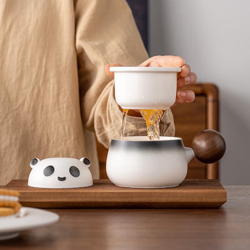 Jun Seventeen WY Portable Panda Travel Tea Set 13.9x8x8.8cm