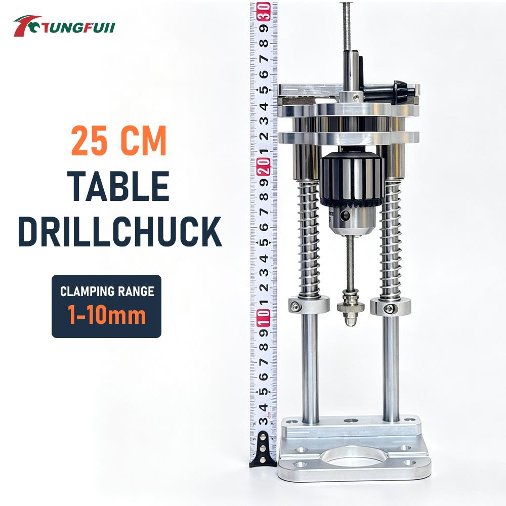 Precision Vertical Drilling Jig Aluminum Drill Press Stand with Spring Buffer for Handheld Electric Drill Use