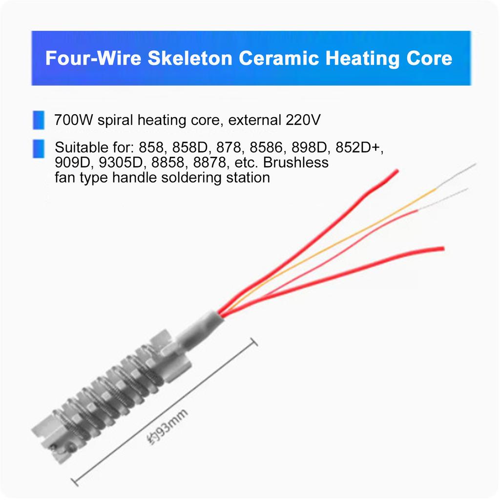 220V Soldering Station Heating Element Ceramic Heating Core Heater For 858 858D 878 8586 898D Heat