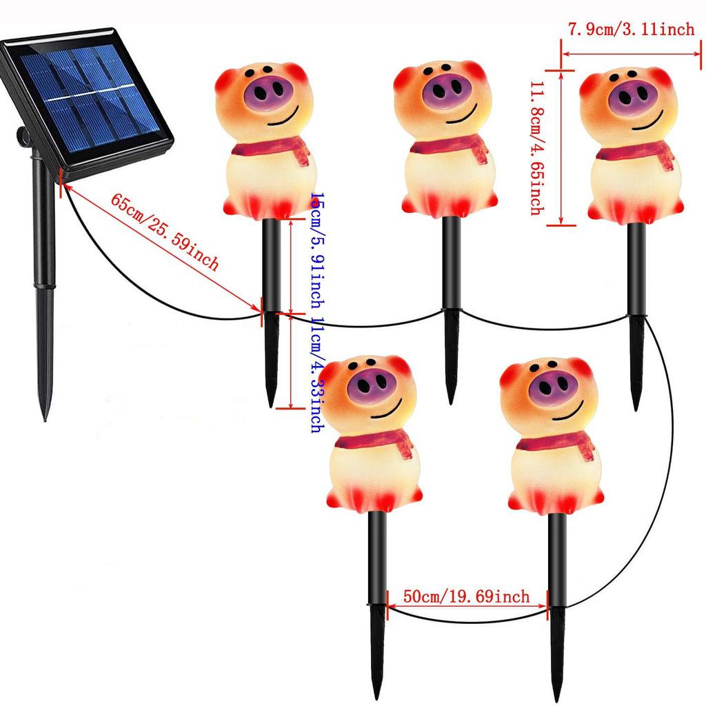 Solar Santa Claus LED Garden Stake Lights for Outdoor Lawn and Courtyard