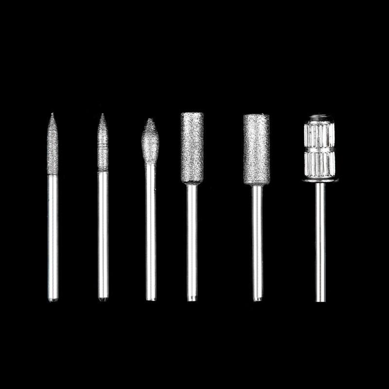 12pcs Set Nail Drill Bits Nail File Cuticle Cutter Tips Clean Buff Sander Manicure Nail Sanding Bands DIY Manicure Tool