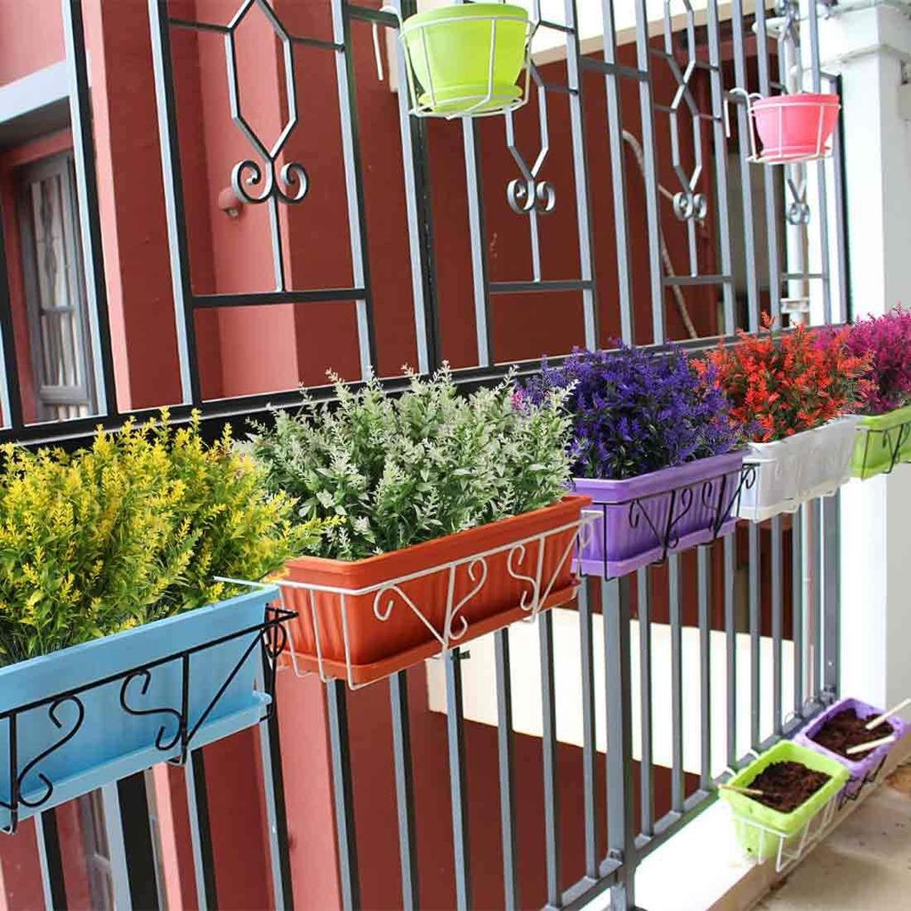 6-18PCS Bundles Artificial Lavender Flowers Outdoor Flowers Uv Resistant Artificial Plants Fake Shrubs Flowers Greenery Bushes
