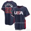 USA Team Baseball Jersey Mens Athletic Sports Shirt Breathable Top Training