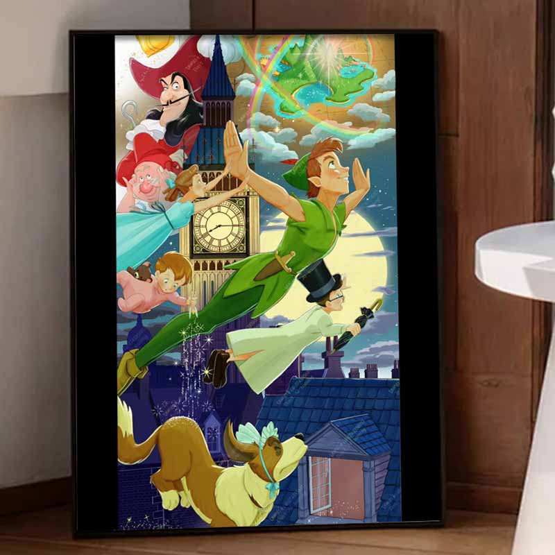 Disney Diamond Painting Full of Diamonds 5D Peter Pan & Wendy Diamond Art Home Decoration Creative Handicrafts