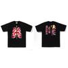 Heavyweight 260g Cotton Graphic Tee Men - Oversized Streetwear T-Shirt With Cartoon Ape Head Print Casual Wear