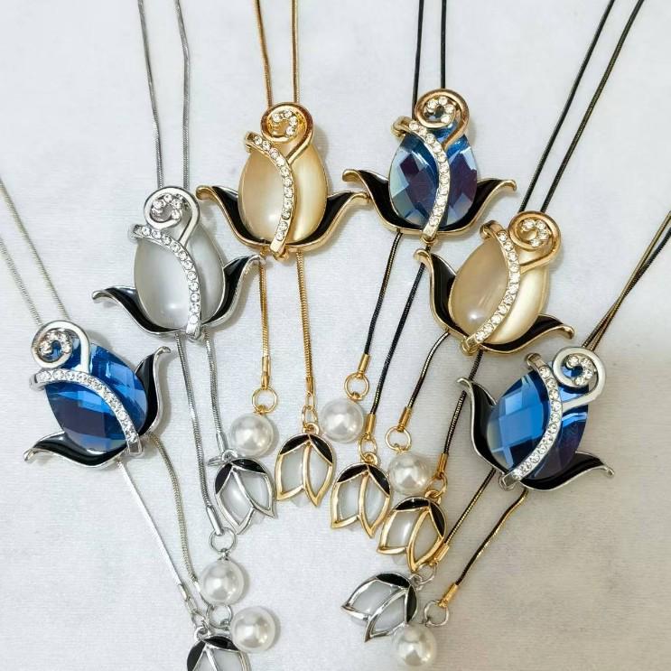Korean Style Autumn/Winter Light Luxury Long Tassel Necklace Pendant Jewelry