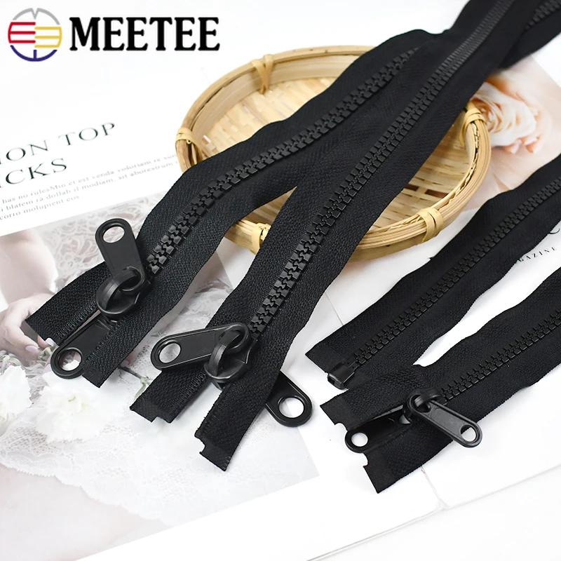 Fermeture éclair en résine Meetee 5# 8# 10# 60-200cm Tentes d'extérieur Tirette double face Fermetures éclair en plastique Grande fermeture éclair de réparation Accessoires de couture DIY