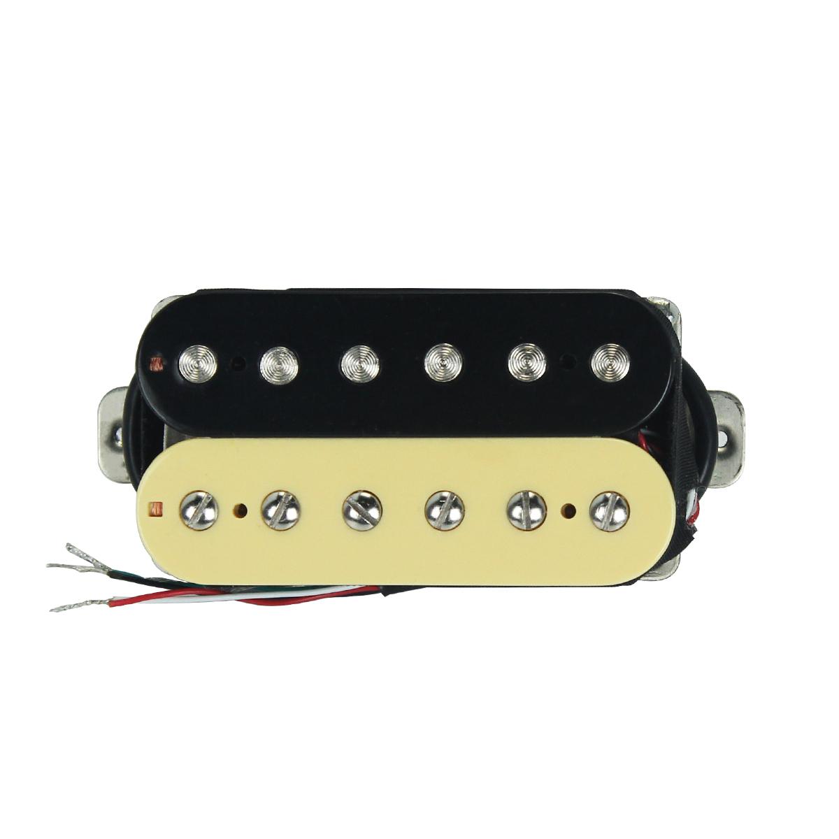 FLEOR 1pcs Zebra Electric Guitar Pickup Double Coil Alnico 5 Humbucker Pickup Guitar Parts, Neck or Bridge Position