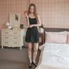 Ceme Adu Cest_Embroidered Lace Mini Skirt_Black
