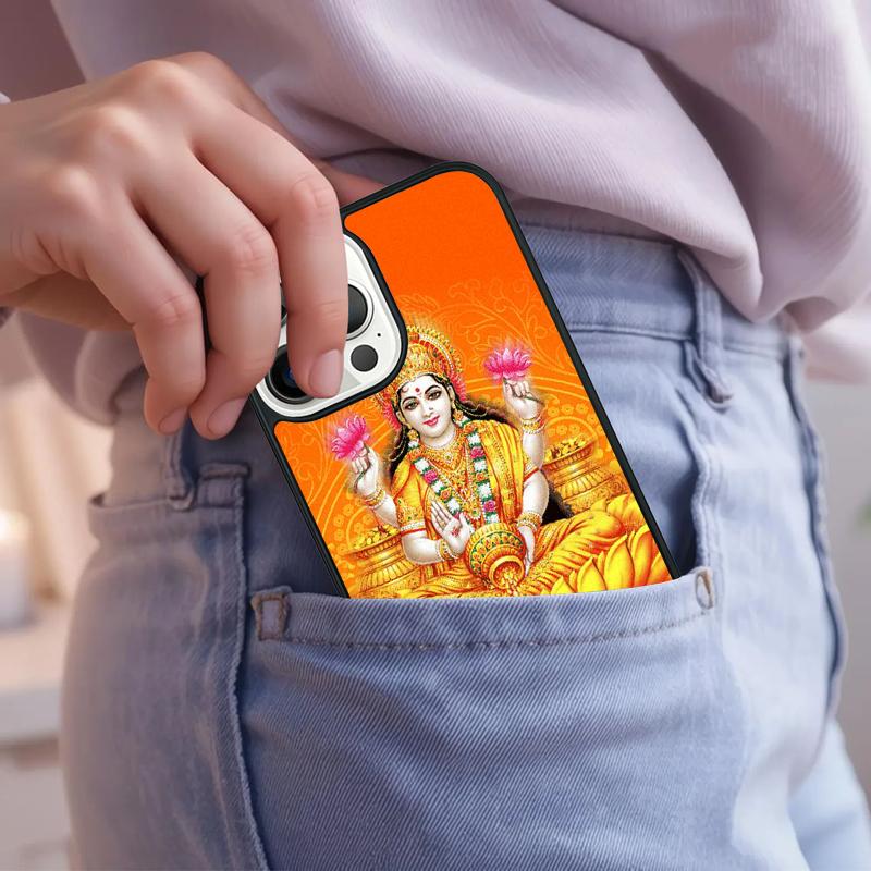 Lakshmi Hindu Goddess soft Phone Case For iPhone 17 Air 15 16e 14 13 Pro Max Coque 12 11 Pro Max PLUS cover