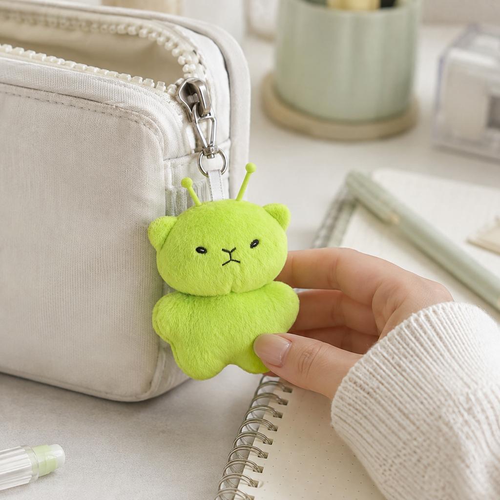 Plush Stuffed Animal Keychain with Doll Pendant for Backpack Purse and Bag Decoration