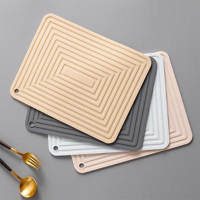 Große 29 cm Silikon-Pfannenmatte, quadratisch, verdickte Wärmedämmmatte, rutschfeste gewellte Küchentischmatte