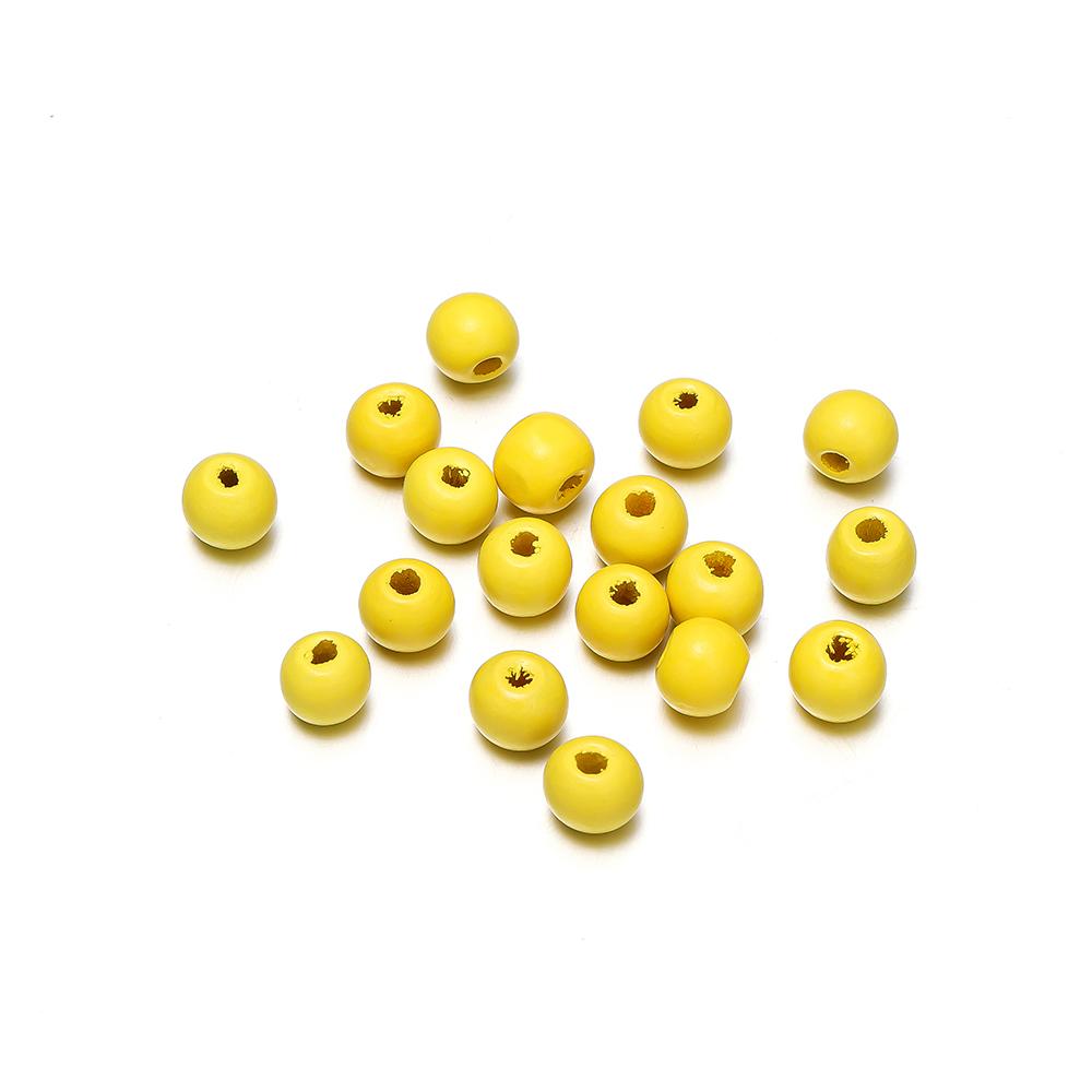 20-100Pcs 5.5-12mm Colorful Wooden Beads Spacer Loose Bead for DIY Bracelet Necklace Jewelry Making Supplies Accessories