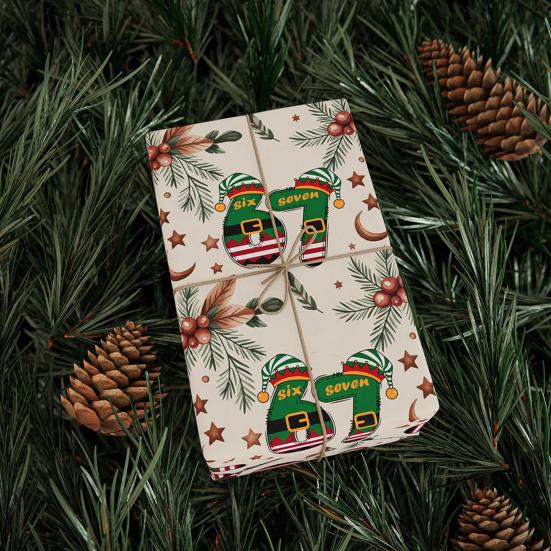 67 Meme Christmas Gift Wrap Funny Wrapping Paper for Kids Unique Brain Rot Holiday Gift Wrap Paper Roll for Birthday Xmas Present Wrapping
