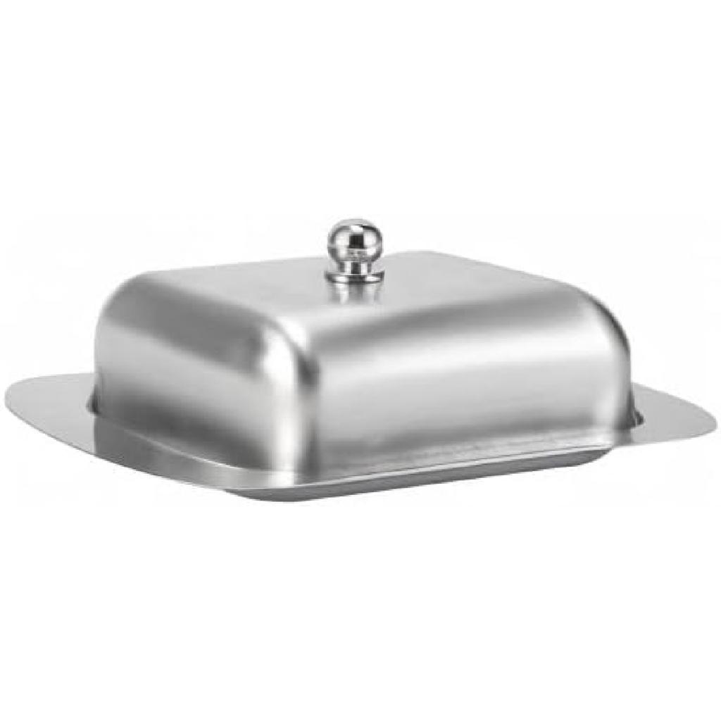 Butter Dish with Cover, Stainless Steel Butter Container Butterie Butter Dish for Kitchen Countertop Refrigerator, 7.3x4.8x2.8in