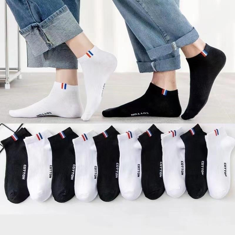 BMW Socks for men and women, spring and summer short socks, men's anti-odor and sweat-absorbent white socks, short socks for women