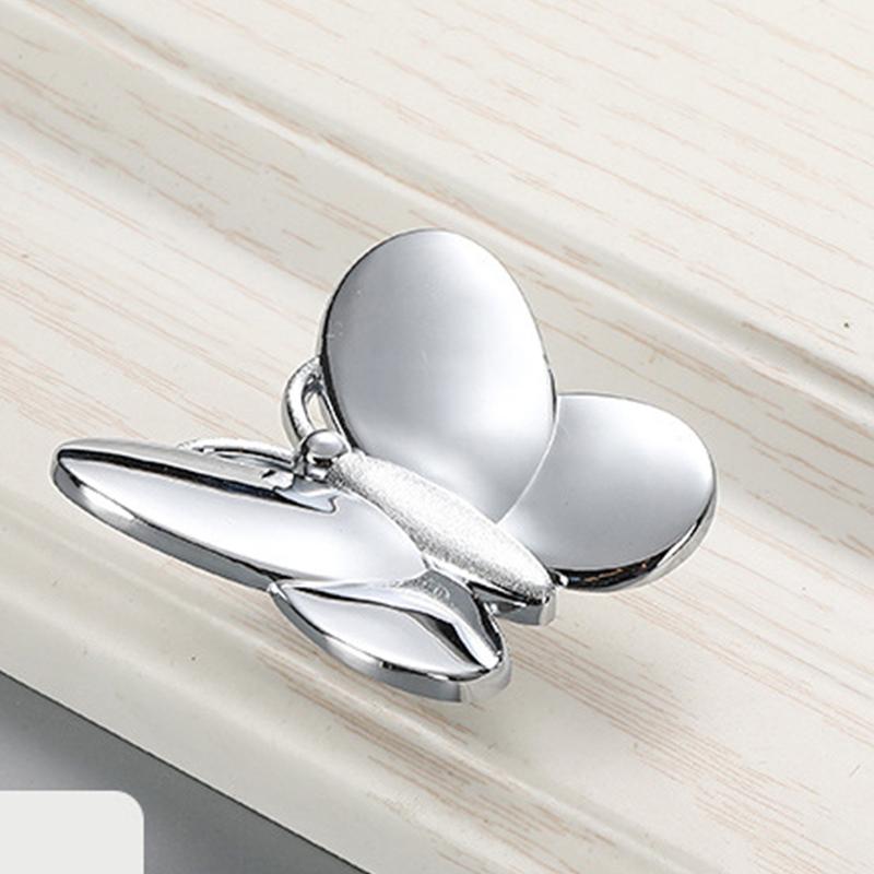 1pc Furniture Hardware Butterfly Bee Door Pulls Wardrobe Pulls Cabinet Drawer Cabinet Door Handle Zinc Alloy Single Hole