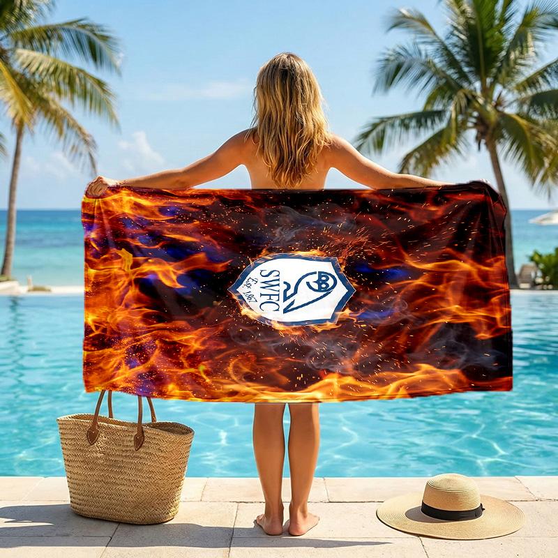 Asciugamano da Spiaggia Sheffield Wednesday Football Morbido Microfibra Asciugamano Estivo Asciugatura Rapida Assorbente per Spiaggia Piscina Viaggio