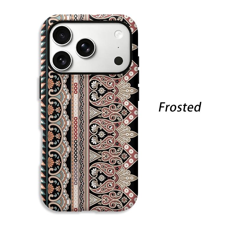 Ethnic Exquisite Decorative Mandala Striped Pattern Graphic Art Film Aesthetic Protective Shockproof Bumper Case For iPhone 13 14 15 16 17 ProMax Plus