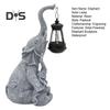 Elephant Solar Lamp Mother Child Elephant Sculpture with Light Waterproof Outdoor Decor Elephant Statue Solar Lights for Garden Lawn Yard