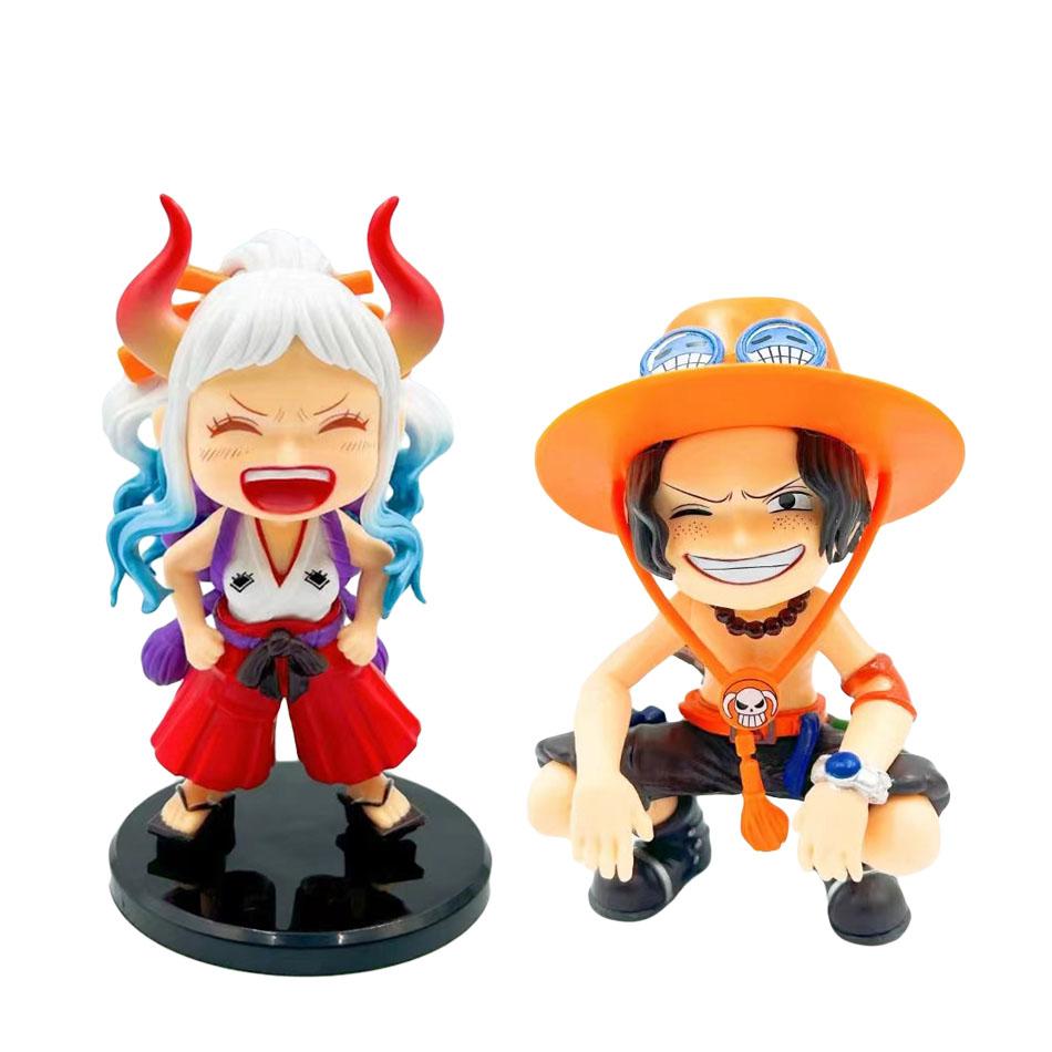 One Piece Anime Figure Sitting Laughing Luffy Action Figures Kawaii Sanji Zoro Figurine Collection Toys Doll Gift Model
