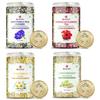 Bralcon Hibiscus Flower Tea + Butterfly Blue Pea Flower + Lemongrass + Chamomile Tea - 50G Each Pack