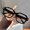 Retro Korea Stil Brilleinnfatning Student Gjennomsiktig Oversized Databriller Kvinner Menn Blålysblokkerende Brilleinnfatning