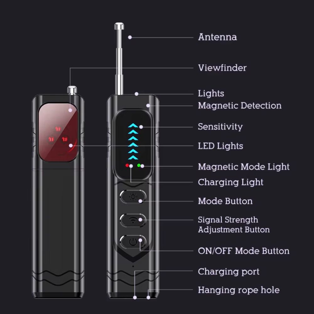 Infrarot-Scanner Anti-Kamera-Gadget Verbessertes T17 Wanzen-Detektor Persönlicher Schutz