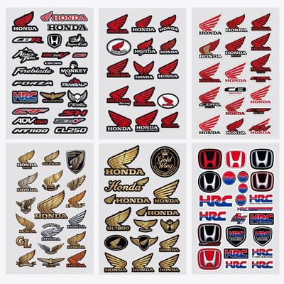 FOR HRC H WING Reflective Motorcycle Stickers, 3M Safety Warning At Night In the Dark Scooter Helmets