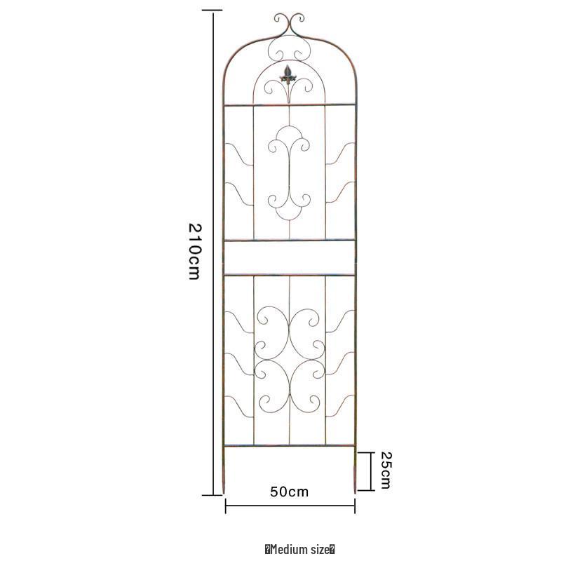 American Retro Wrought Iron Rose & Clematis Trellis for Balcony or Garden