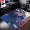 Anime Wolf Boy Area Rug, Blue Beast Theme Non-slip Floor Mat,Decorative Carpet for Gaming Room Bedroom, Washable Home Decor Gift