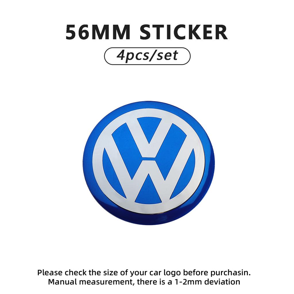 W1314PCS 56/60/65mm Car Wheel Center Hubcaps Sticker For Volkswagen GTI Polo Sharan Golf Scirocco Touran Touareg Jetta Tcross Tiguan