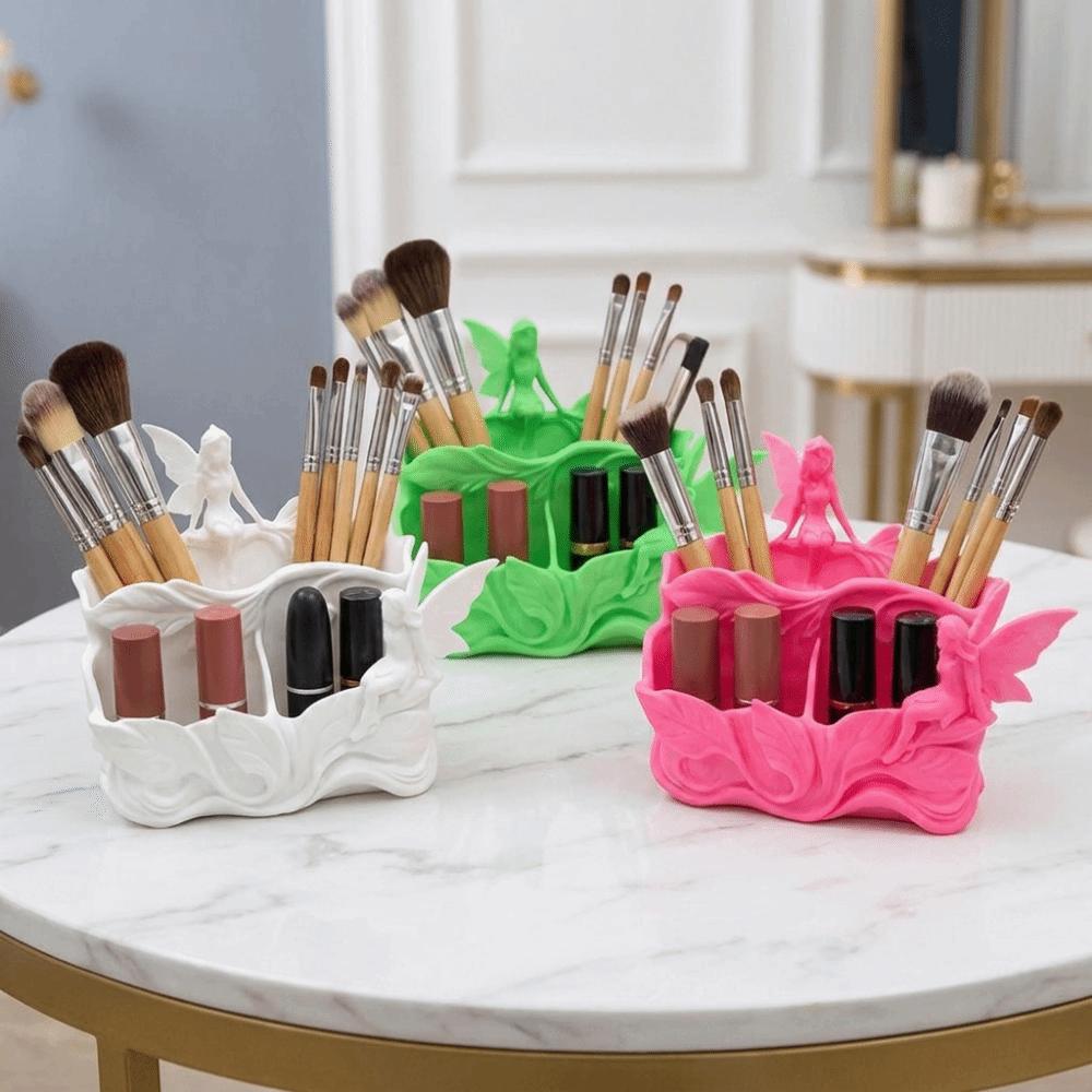 3D Printed Elf Storage Box Cute Plastic Fairy Pen Holder Decorative Multi Grid Desktop Storage Box for Living Room