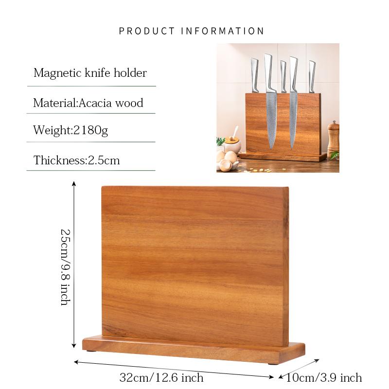 Wooden Double-sided Magnetic Knife Holder Suitable For Kitchen Area Knife Universal Bracket With Magnet Strip For Cooking Area Storage for Home