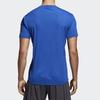 Adidas Round Neck Sports Short Sleeve T-Shirt Men Tops Blue CE0814