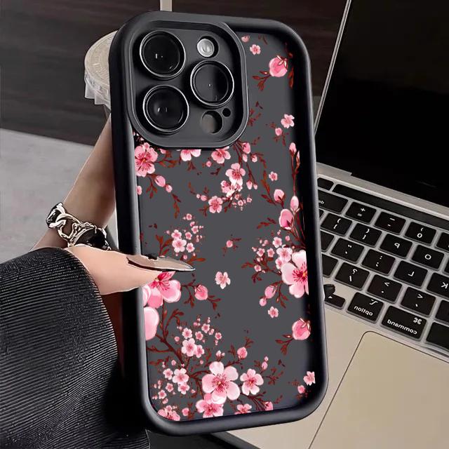 Pink Magnolia Flower Blossom Case Cover For Motorola Moto Edge 70 5G 60 50 Fusion 60S G56 G86 E14 G85 G34 G54 G84 G75 Silicone S