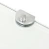 Corner Wall Shelves 2 pcs with Chrome Colored Brackets Transparent Glass