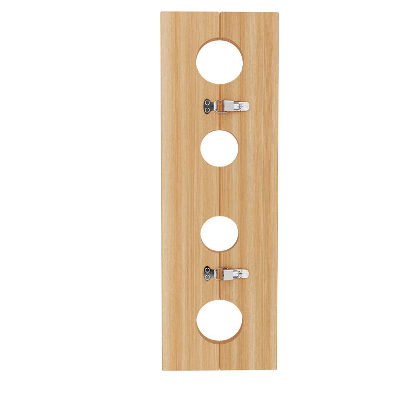 Manette e Manette ai Piedi in Legno Fatte a Mano Long Love per Restrizione di Coppie