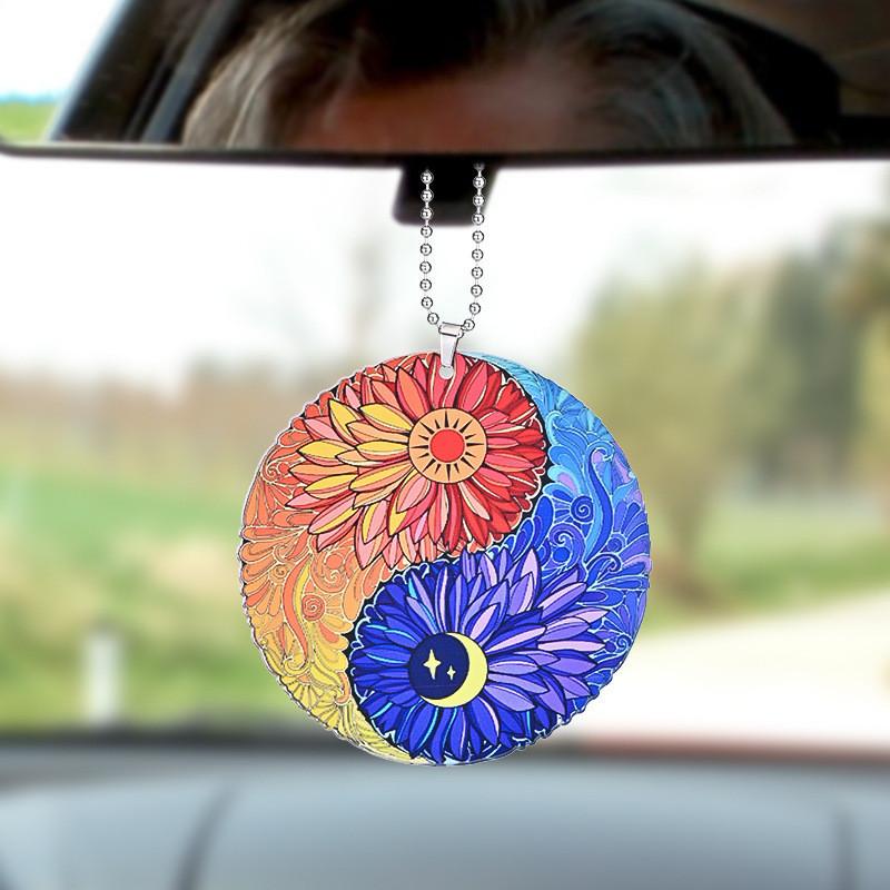 Acrylic Playful Car Decor Quirky Cartoon Hanging Ornament Versatile Bag And Home Use