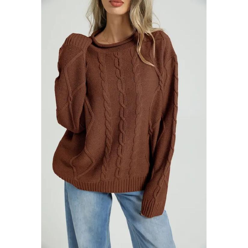 Women's Ropa Mujer Solid Color Knitted Pullovers Sweaters Long Slevees Elegant Chic Thick Loose Casual Roupas Feminina