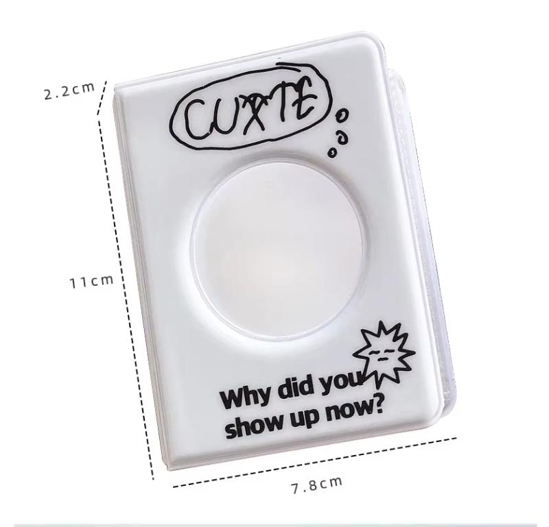 

3-дюймовый альбом для фотографий с 32 слотами, коллекционная книга, держатель для фотокарточек, держатель для карт, милый квадратный альбом с вырезами в стиле INS, мультяшный альбом, папка для карточек