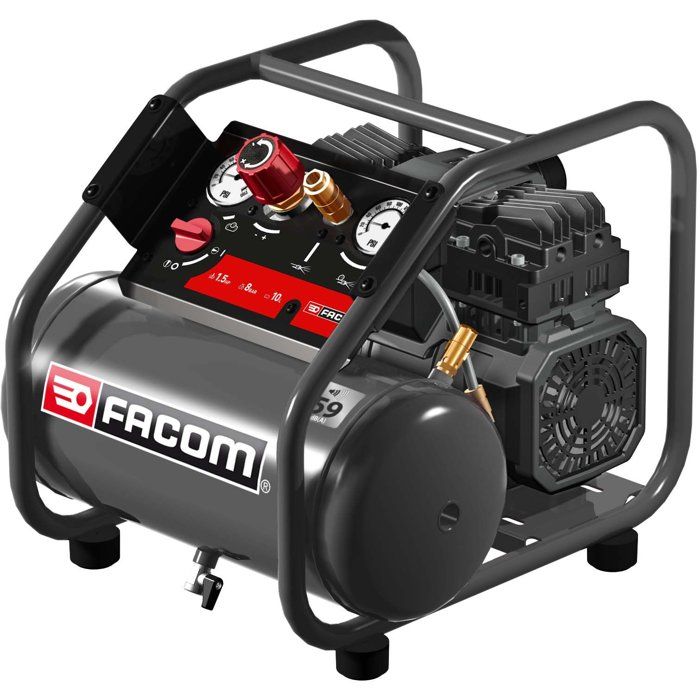 Facom Compresseur D'air 6 L 1,5 Hp - Châssis De Chantier - Image 4