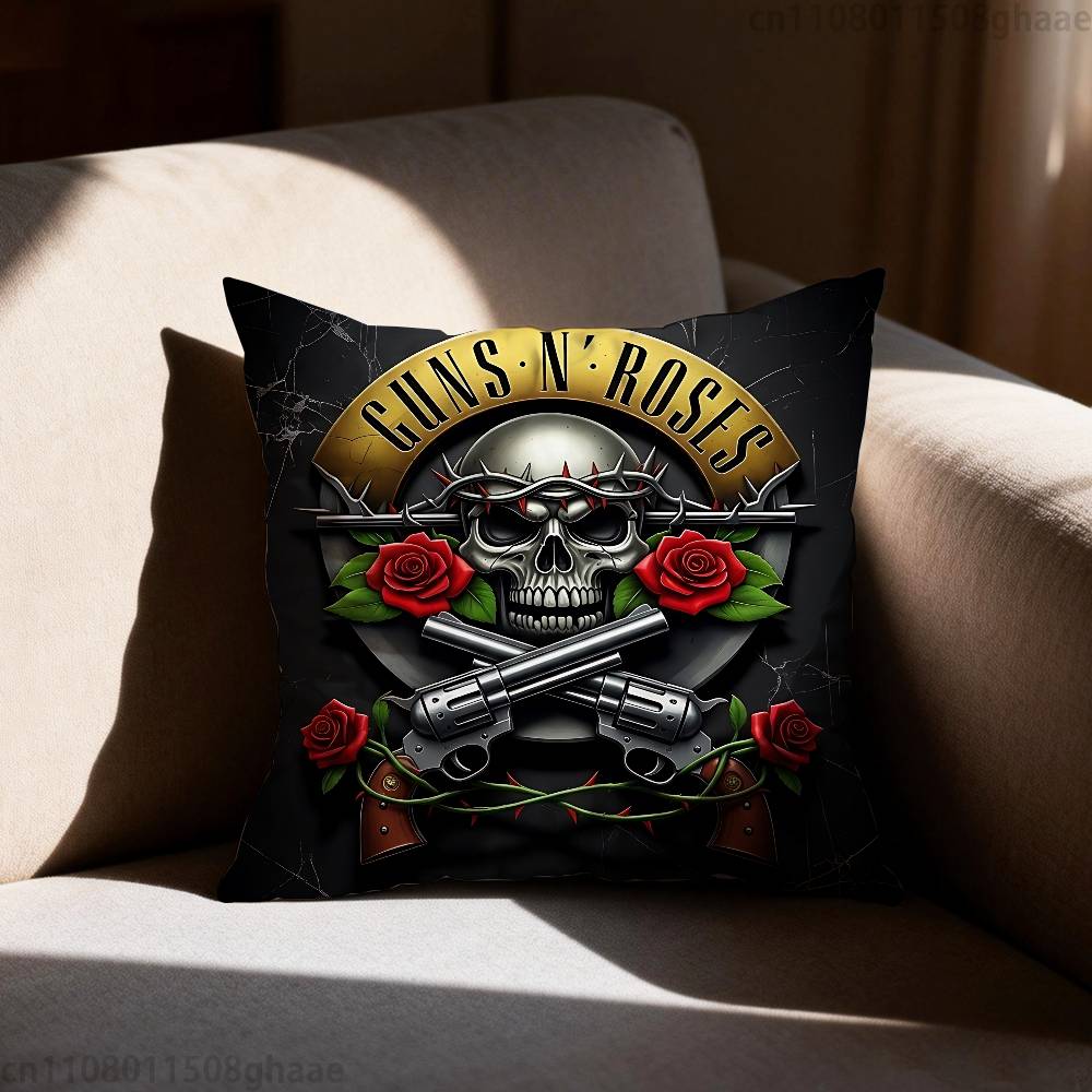 GGuns N RRoses Pillow Case Pillow Case Living Room Sofa Cushion Cover Suitable For Home Bedroom Room Decoration