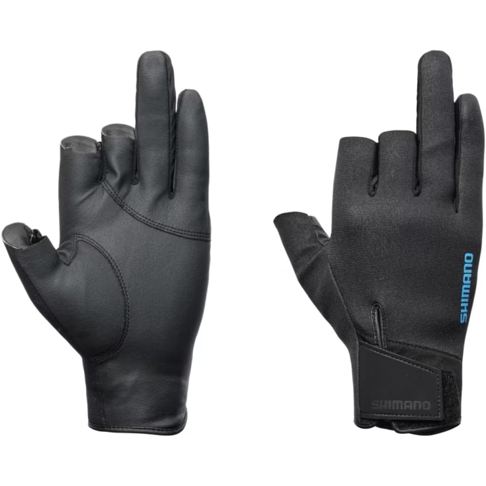 Shimano Titanium Alpha Gloves 3-Finger Cut Black 2XL