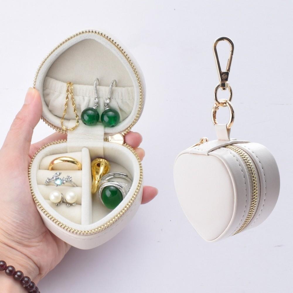 Mini Portable Ring Box Jewelry Display Travel Bag Pendant Multipurpose Jewelry Box Keychain  Gifts