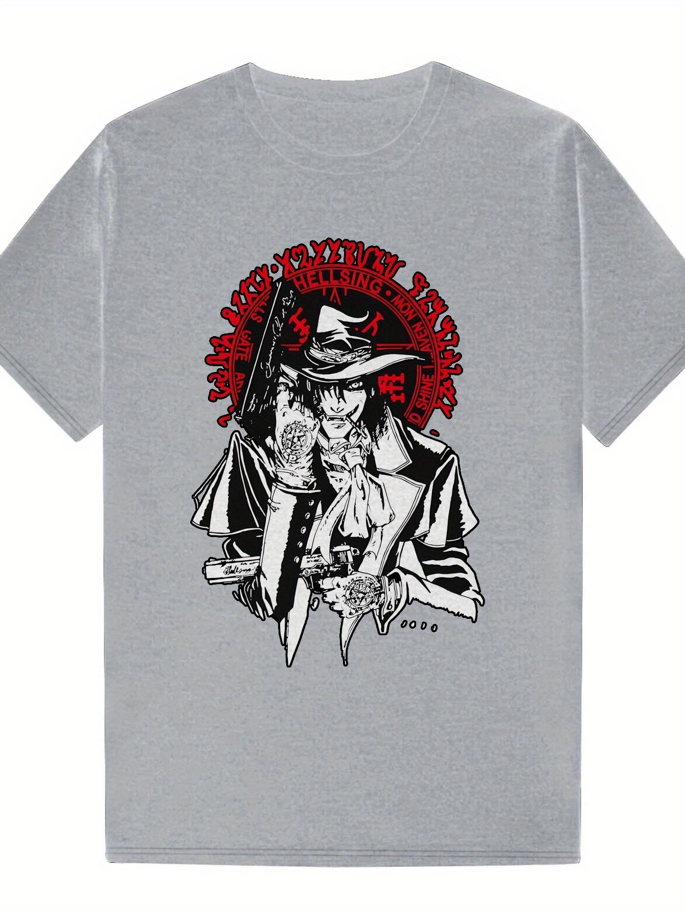 Crew Neck Polyester T-shirt with Intricate Black & White Portrait Design - Soft S