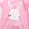 Little maven Girls t-shirts Animals Rabbit Appliques Pink Colors Baby Girls Tops Tees Shirts for 3years old Kids Clothes Cotton