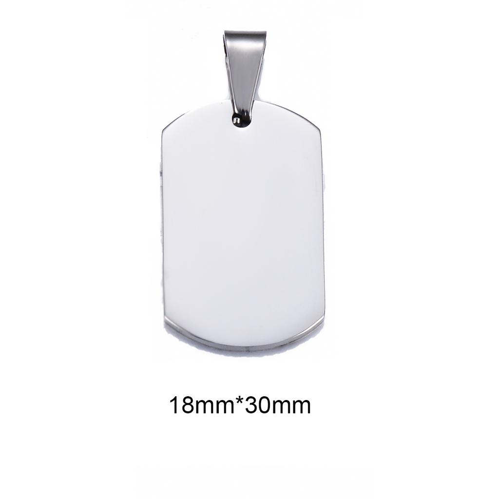 5Pcs Whole Sale 7 Colors Military Tag Men Jewelry Stainless Steel Necklace Pendant High Polished Necklace