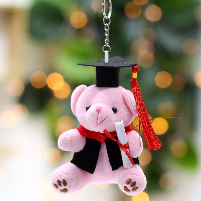 

Graduation Doctoral Hat Oxford Hat Bear Plush Pendant Goods Graduation Ceremony Doctoral Plush Pendant Jewelry 13cm